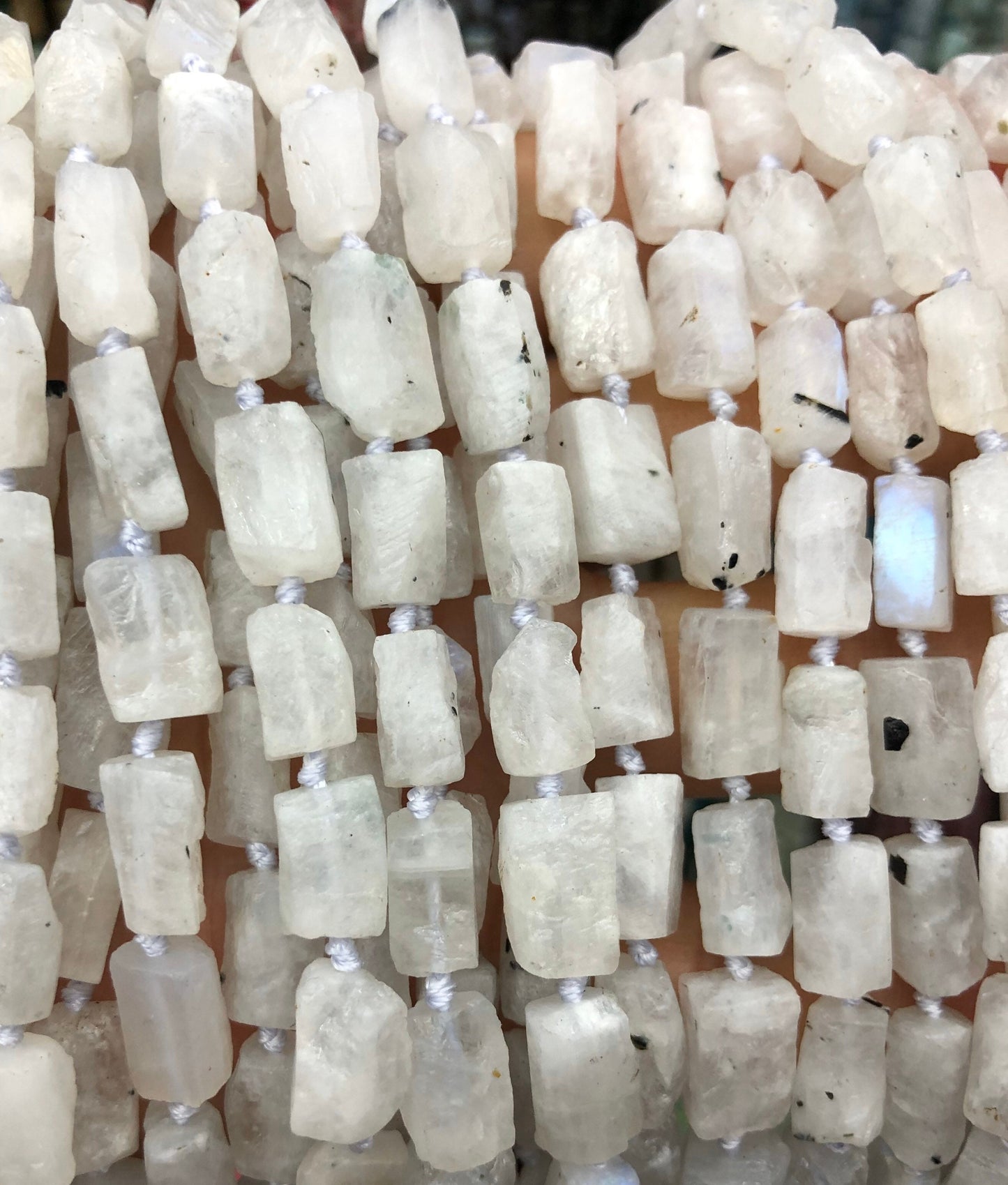 Moonstone Nugget Beads 6-8mm