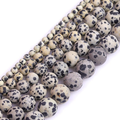 Dalmation Jasper Matte Beads 4mm 6mm 8mm 10mm 12mm 15''