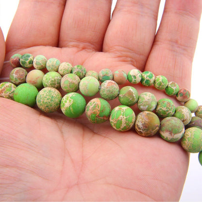 Green Sea Sediment Jasper Matte Beads 6mm 8mm 10mm 12mm 15''