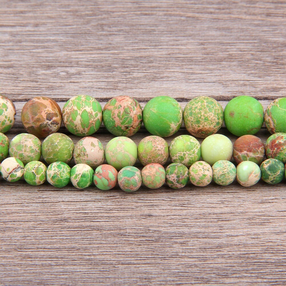 Green Sea Sediment Jasper Matte Beads 6mm 8mm 10mm 12mm 15''