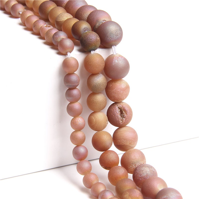 Mix Druzy Agate 6mm 8mm 10mm 12mm 14mm 15''