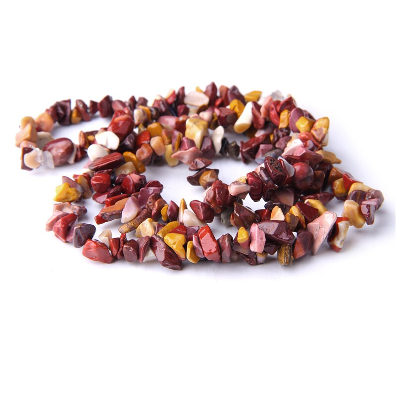 Perles de jaspe mookaite 4-10 mm 32''