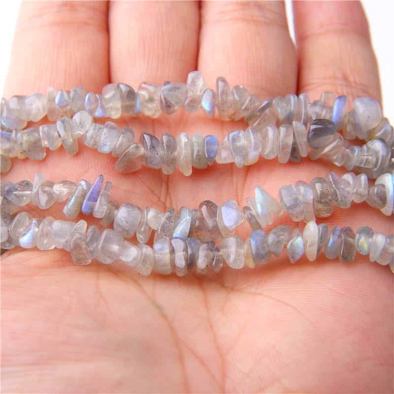 Perles pépites de labradorite 4-10 mm 32''