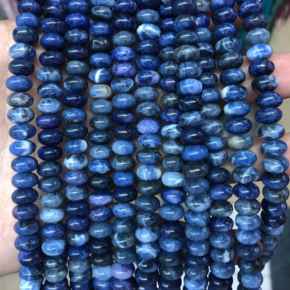 Sodalite Rondelle Beads Natural Gemstone Beads 4x6mm 5x8mm