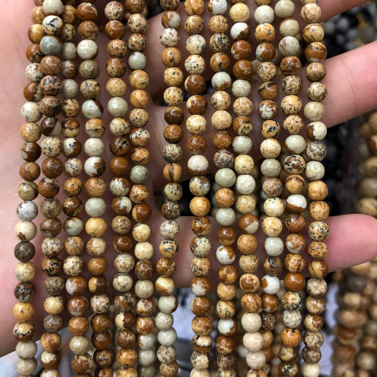 Picture Jasper Beads 4mm 6mm 8mm 10mm 12mm 15''