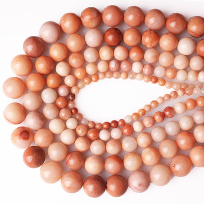 Pink Aventurin, Naturlig Ædelsten, Rund Sten 4mm 6mm 8mm 10mm 15''