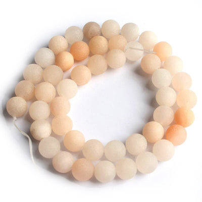 Light Pink Aventurine Matte , Natural Gemstone , Round Stone  6mm 8mm 10mm