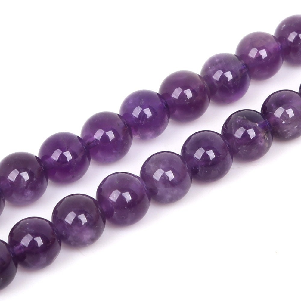 Amethyst Beads Natural Gemstone Beads 4mm 6mm 8mm 10mm 12mm 15''
