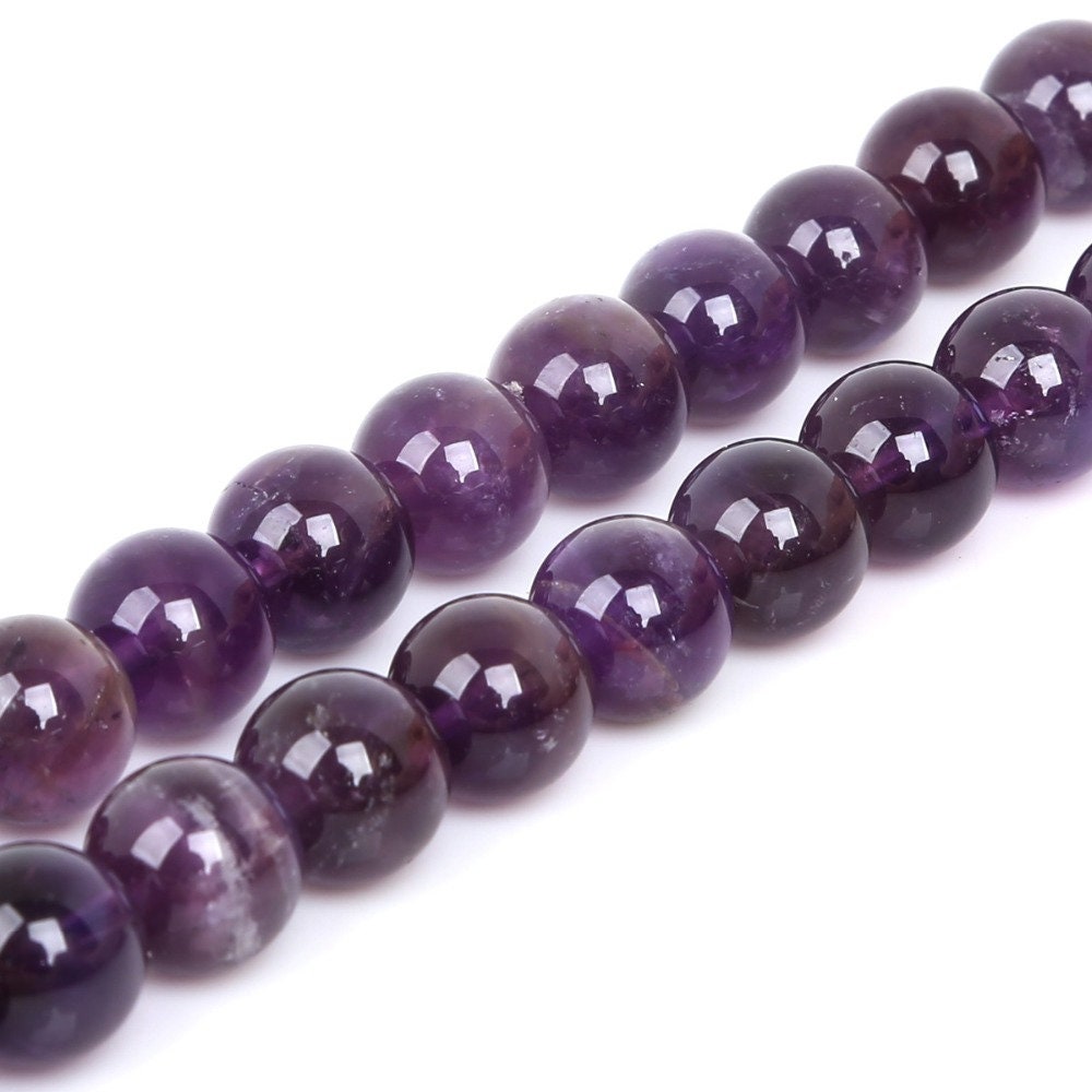 Amethyst Beads Natural Gemstone Beads 4mm 6mm 8mm 10mm 12mm 15''