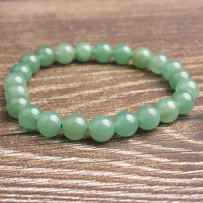 Grønt Aventurin Armbånd Stenperler Armbånd 4mm 6mm 8mm 10mm 8''