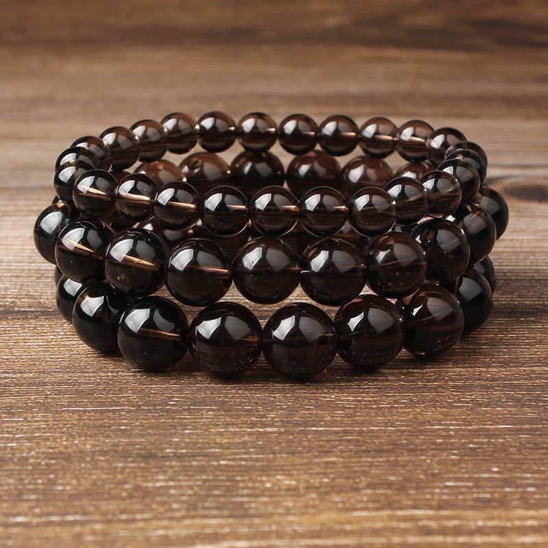 Bracelet en quartz fumé 8''