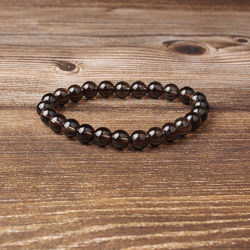 Bracelet en quartz fumé 8''
