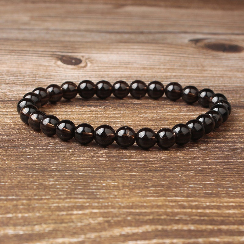 Bracelet en quartz fumé 8''