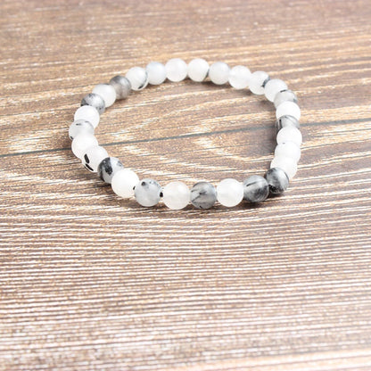 Black Rutilated Quartz Bracelet  8''