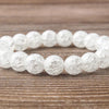 Cracked Crystal Quartz Beads Bracelet 8''