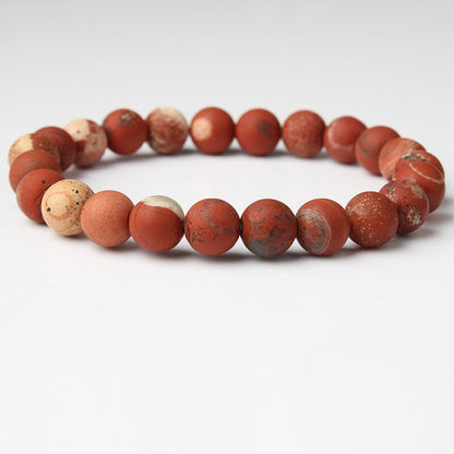 Matte Stone Bracelet 8mm 8''