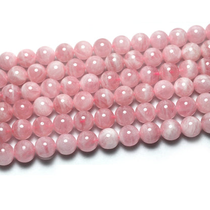 Madagascar Rose Quartz Beads Natural Gemstone Beads 6mm 8mm 10mm 15''
