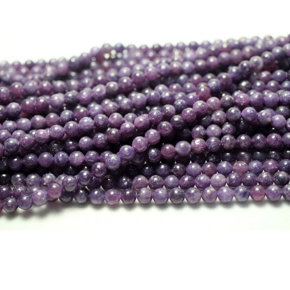 Lepidolite Beads 6mm 8mm 10mm 15''