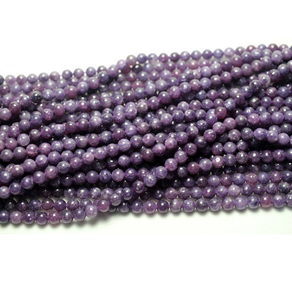 Lepidolite Beads 6mm 8mm 10mm 15''