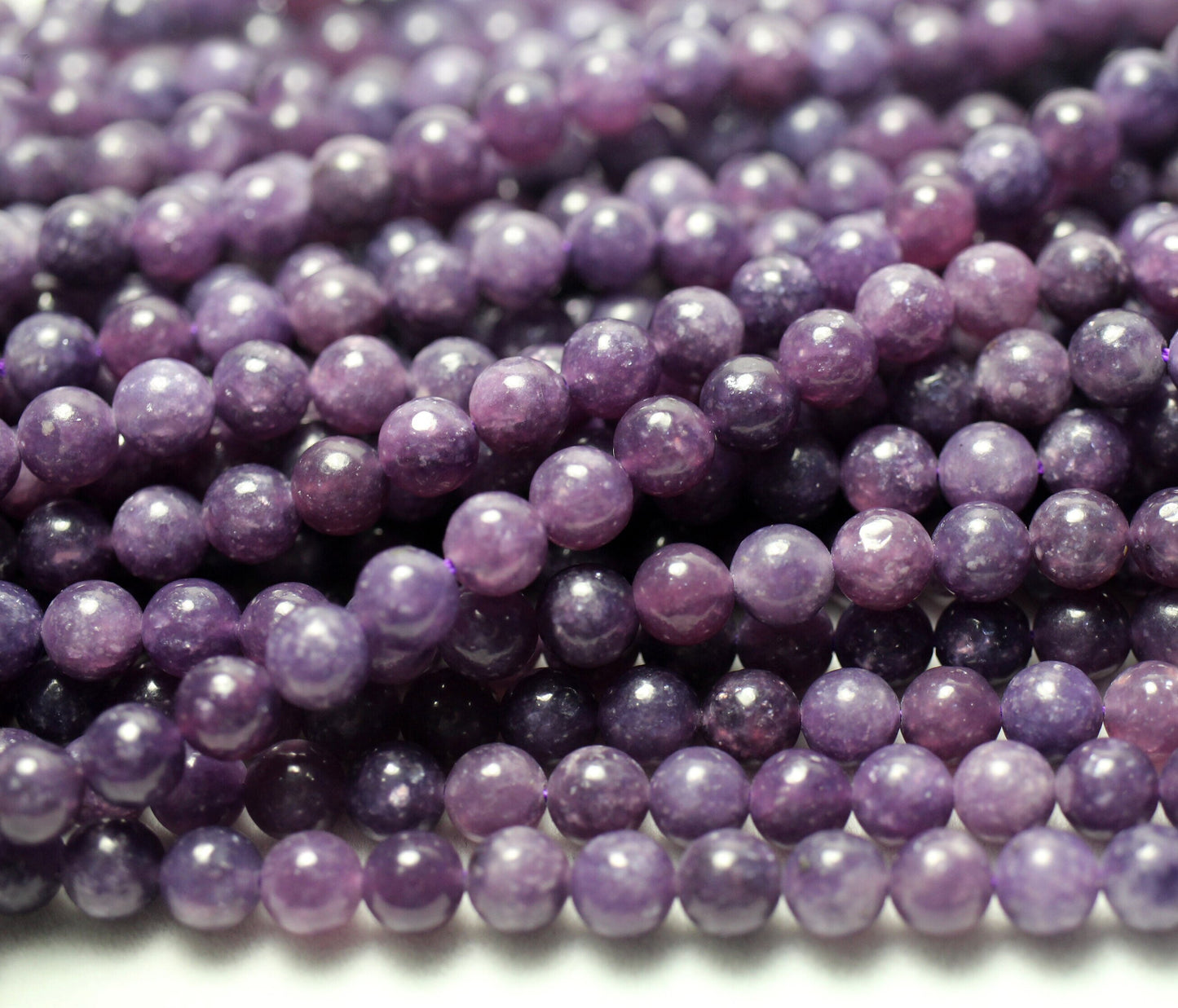 Lepidolite Beads 6mm 8mm 10mm 15''