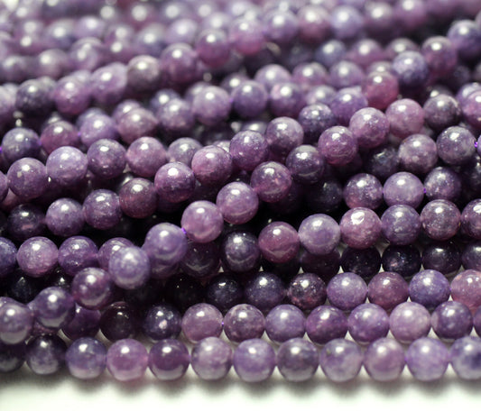 Lepidolite Beads 6mm 8mm 10mm 15''
