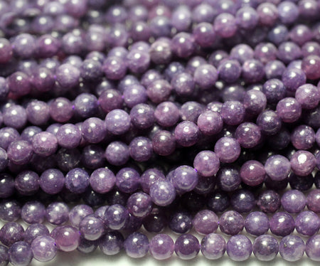 Perles de lépidolite 6 mm 8 mm 10 mm 15''