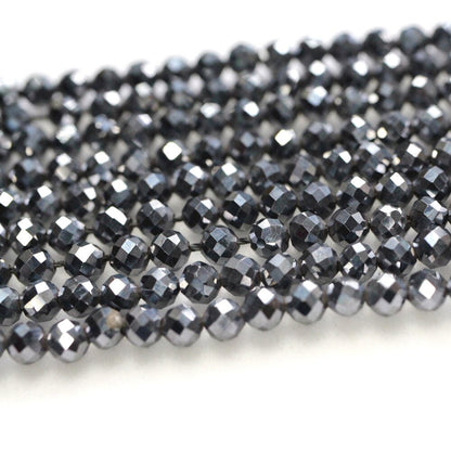 Terahertz Faceted Beads 2mm 3mm 4mm 15''