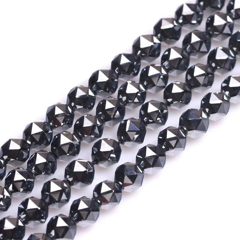 Terahertz Nugget Faceted Beads 6mm 8mm 10mm 15''