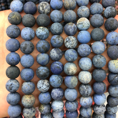 Dumortierite Matte Stone Beads 4mm 6mm 8mm 10mm 12mm 15''