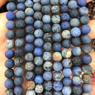 Dumortierite Matte Stone Beads 4mm 6mm 8mm 10mm 12mm 15''