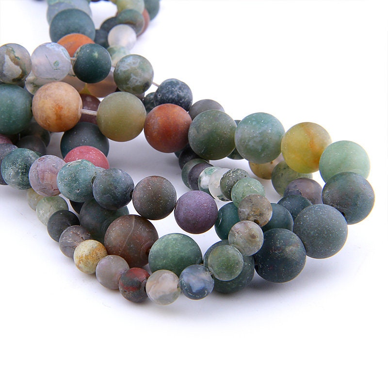 Fancy Agate Matte Beads 6mm 8mm 10mm 12mm 15''
