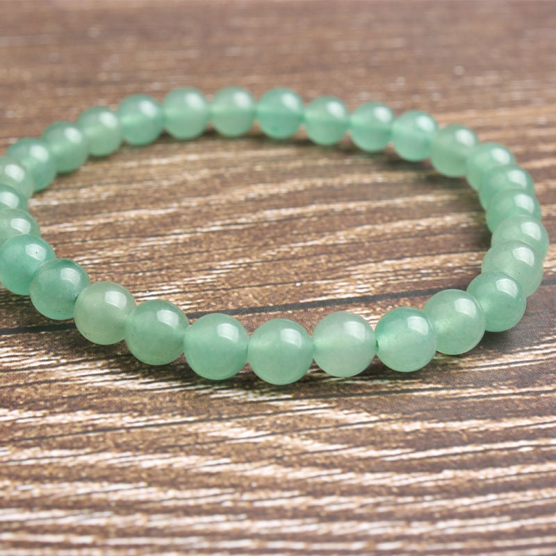 Grønt Aventurin Armbånd Stenperler Armbånd 4mm 6mm 8mm 10mm 8''