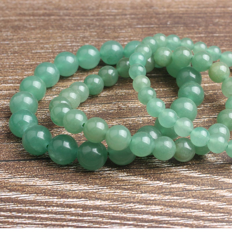 Grønt Aventurin Armbånd Stenperler Armbånd 4mm 6mm 8mm 10mm 8''