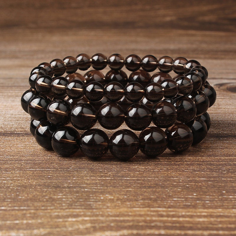 Bracelet en quartz fumé 8''