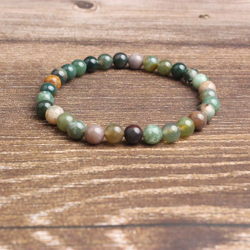 Indian Agate Bracelet 8''