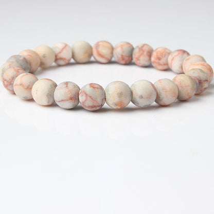 Matte Stone Bracelet 8mm 8''