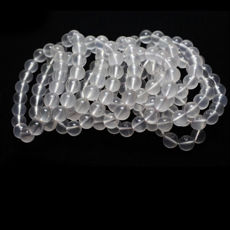 Milky Crystal Quartz Bracelet  7''
