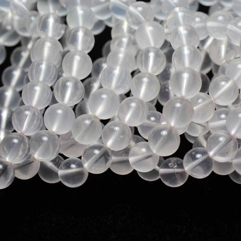 Milky Crystal Quartz Bracelet  7''