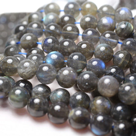 Genuine Labradorite Beads 4mm 6mm 8mm 10mm 15''