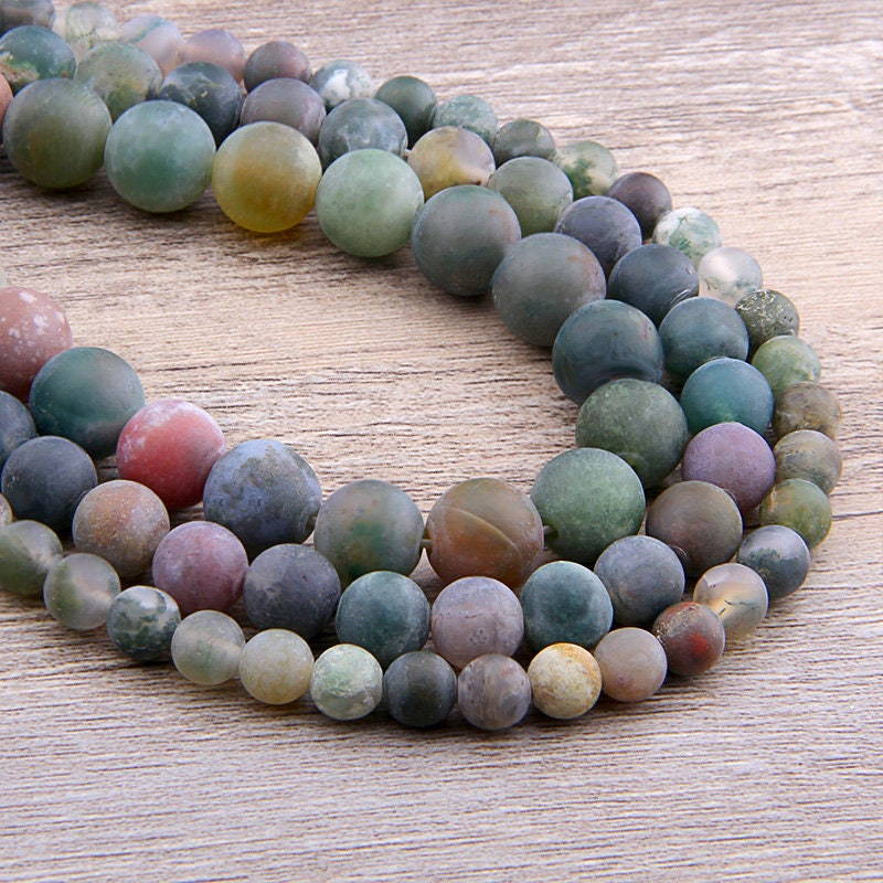 Fancy Agate Matte Beads 6mm 8mm 10mm 12mm 15''