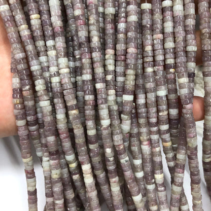 2x4mm Lepidolite Rondelle Beads