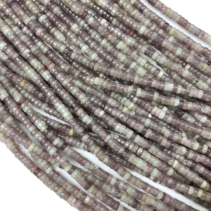2x4mm Lepidolite Rondelle Beads