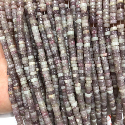 2x4mm Lepidolite Rondelle Beads