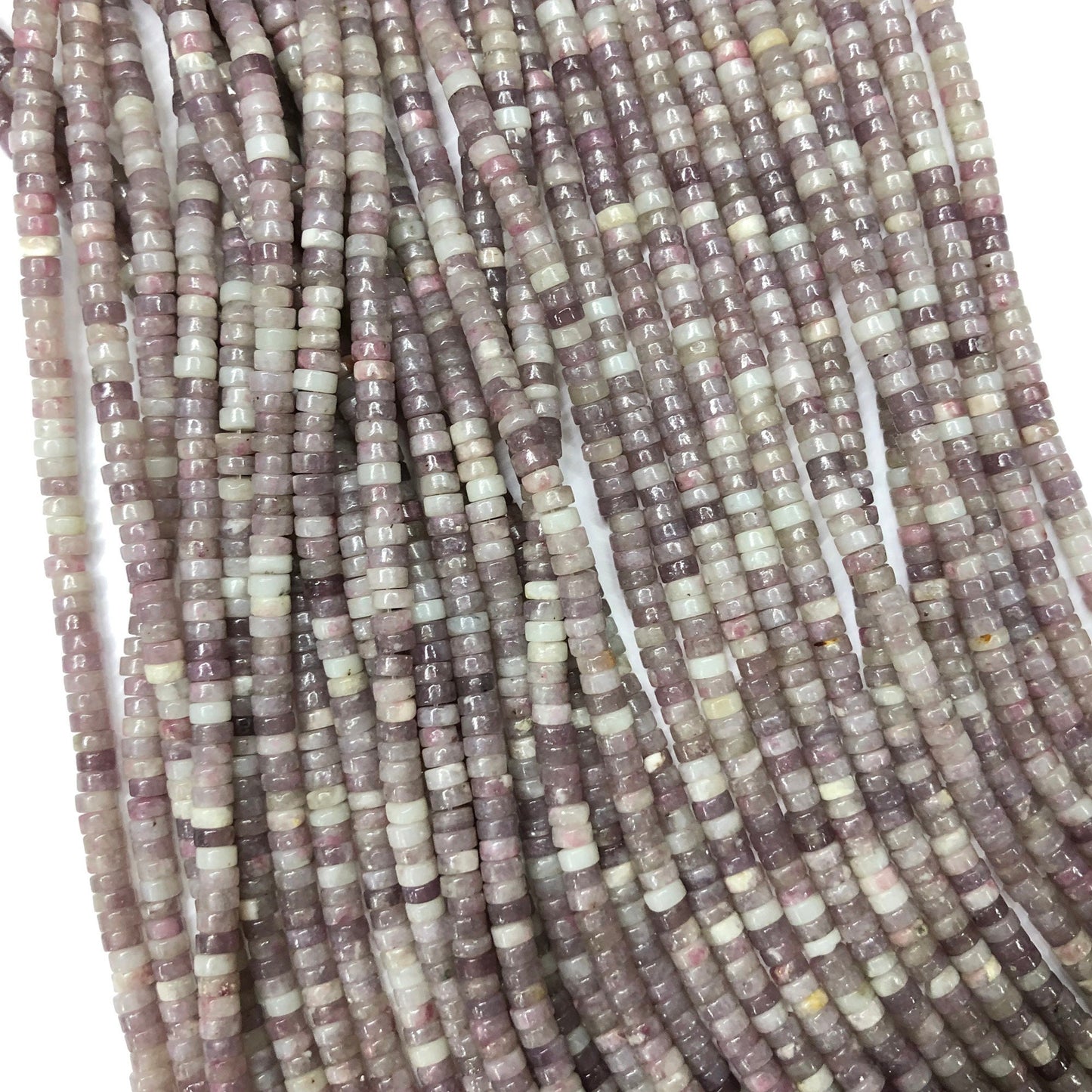 2x4mm Lepidolite Rondelle Beads