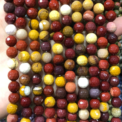 Mookaite Jasper Faceted Beads  4mm 6mm 8mm 10mm 12mm 15''