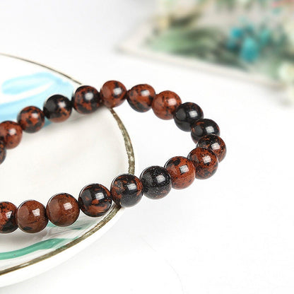 Brown Mahogany Obsidian Bracelet 8''