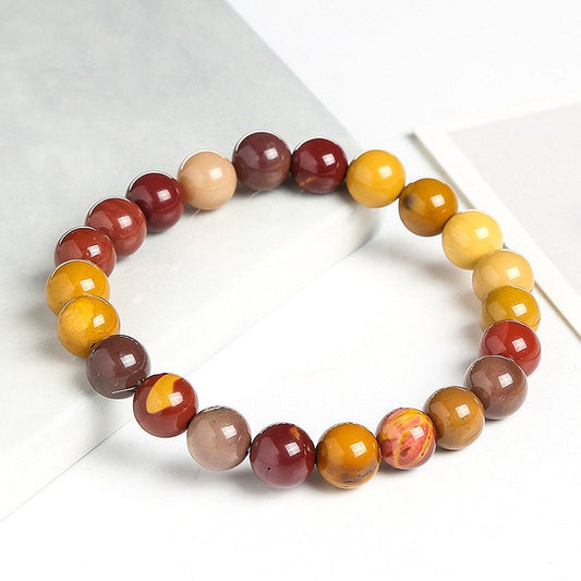 Mookaite Jasper Beads Bracelet 8''