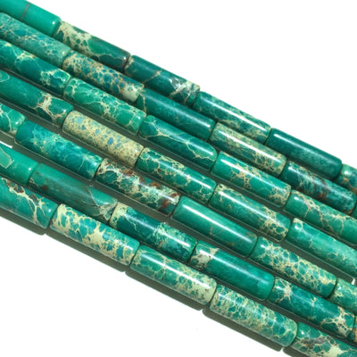 4x13mm Impression Jasper Tube Beads 15''