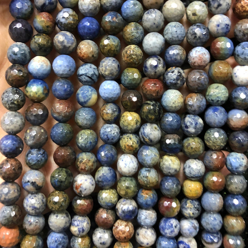 Rainbow Dumortierite Faceted Beads 8mm 15''