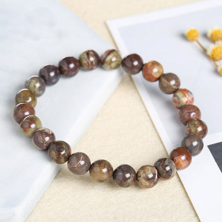 Bracelet en agate forêt tropicale 8''